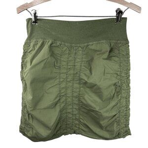 Wearables Trace Ruched Mini Skirt Olive Green Women’s XS GRUNGE WHIMSY GOTH